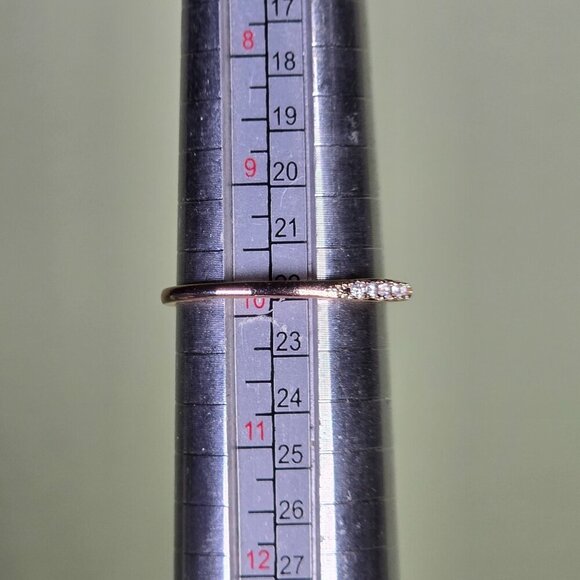 CZ Accent Rose Golden Stacking Ring‎ Size 9.75 (NWOT) - Picture 6 of 6